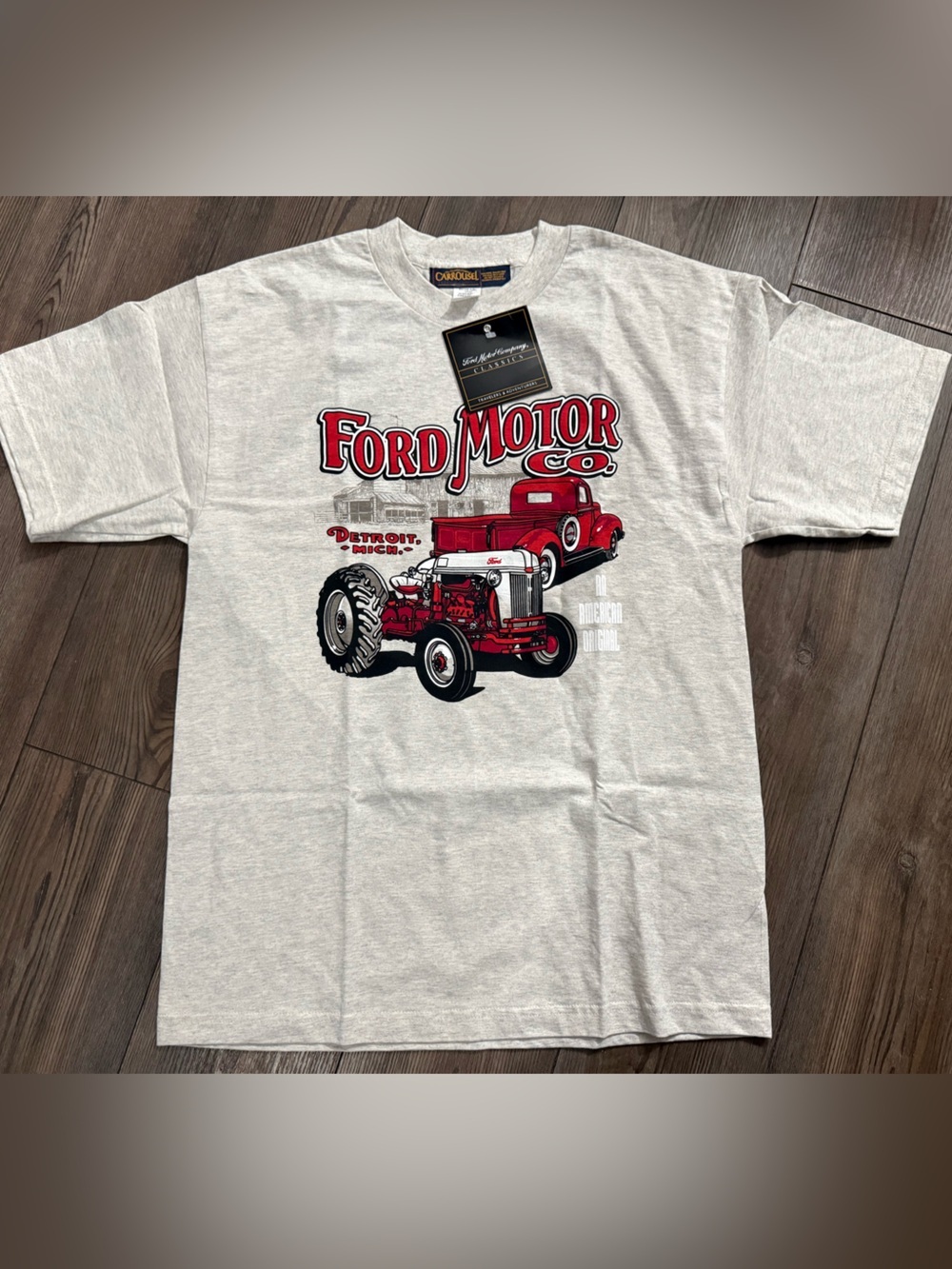 Vintage Ford Motor Co Classics Detroit MI Graphic Tee Made In USA Large NWT